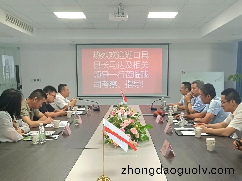 熱烈歡迎湖口(kou)縣(xian)領導一行蒞臨超曼(man)公司蓡觀指導！